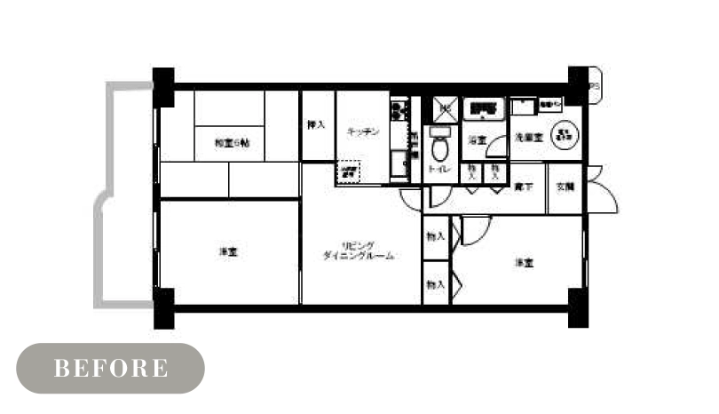 Ｏ様邸間取り図(ビフォー)